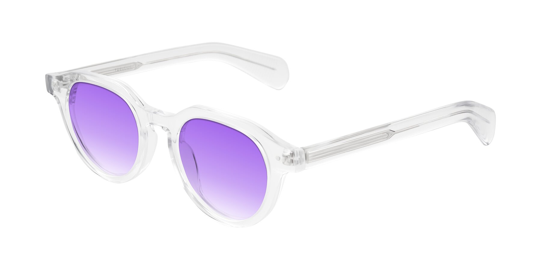 Angle of Rohamn in Clear with Purple Gradient Lenses