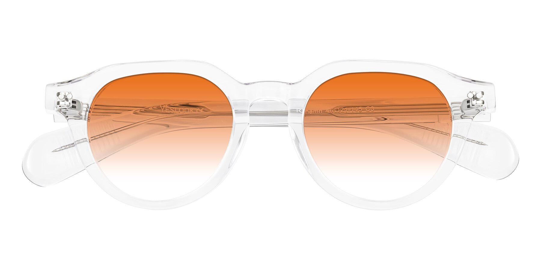 Folded Front of Rohamn in Clear with Orange Gradient Lenses