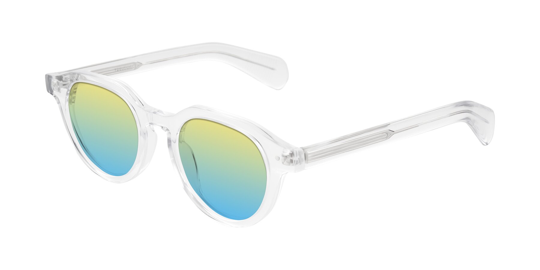 Angle of Rohamn in Clear with Yellow / Blue Gradient Lenses