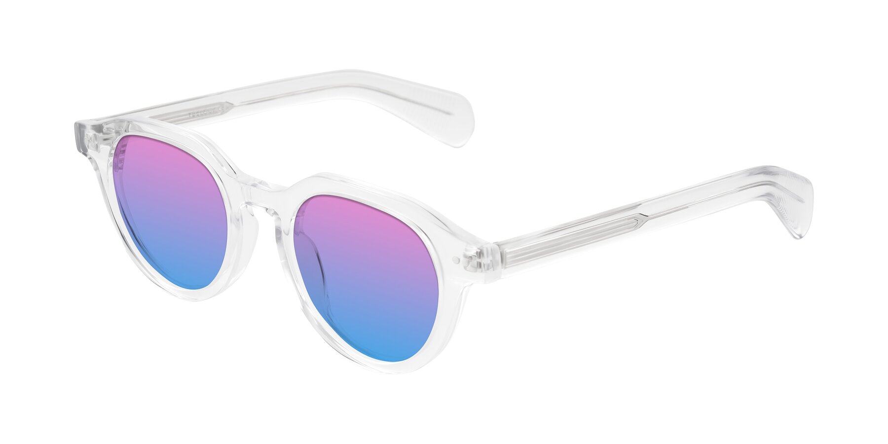 Angle of Rohamn in Clear with Pink / Blue Gradient Lenses