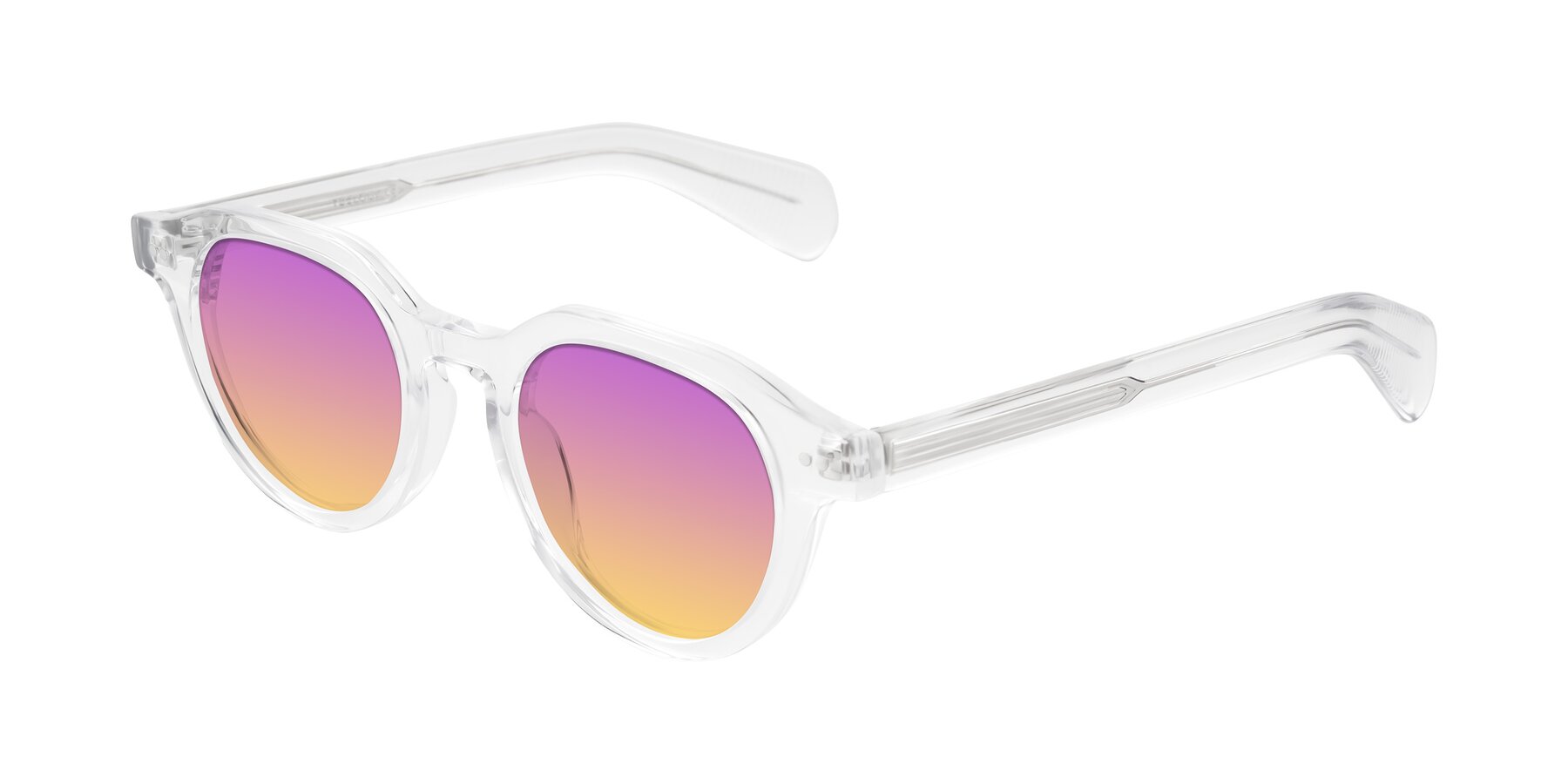 Angle of Rohamn in Clear with Purple / Yellow Gradient Lenses