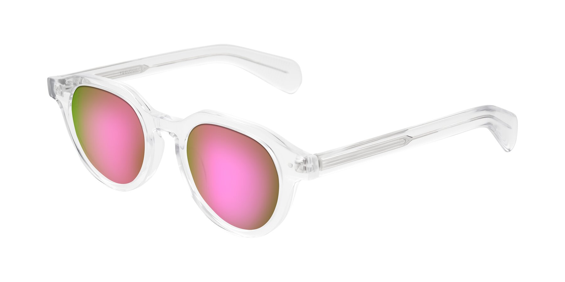 Angle of Rohamn in Clear with Pink Mirrored Lenses