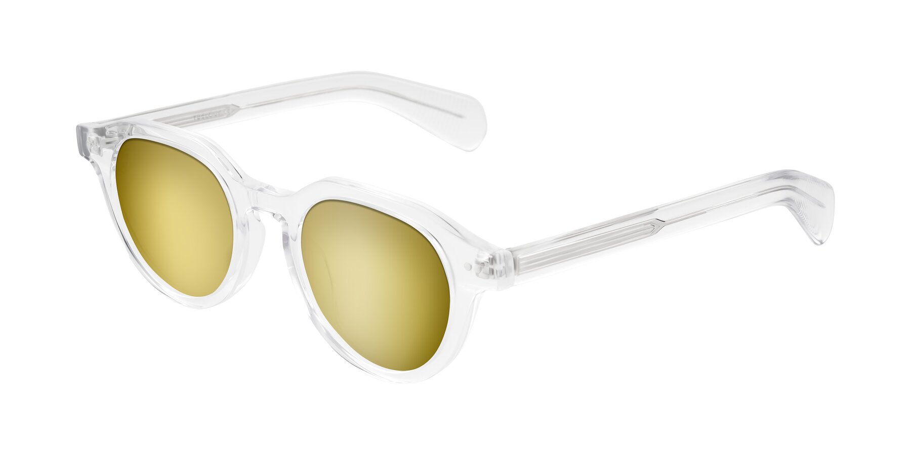 Angle of Rohamn in Clear with Gold Mirrored Lenses