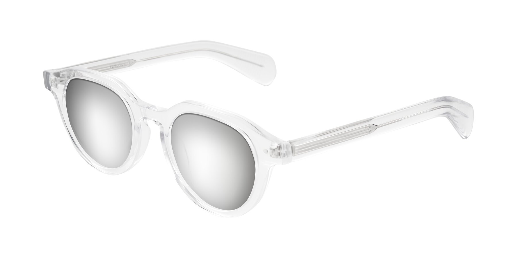 Angle of Rohamn in Clear with Silver Mirrored Lenses