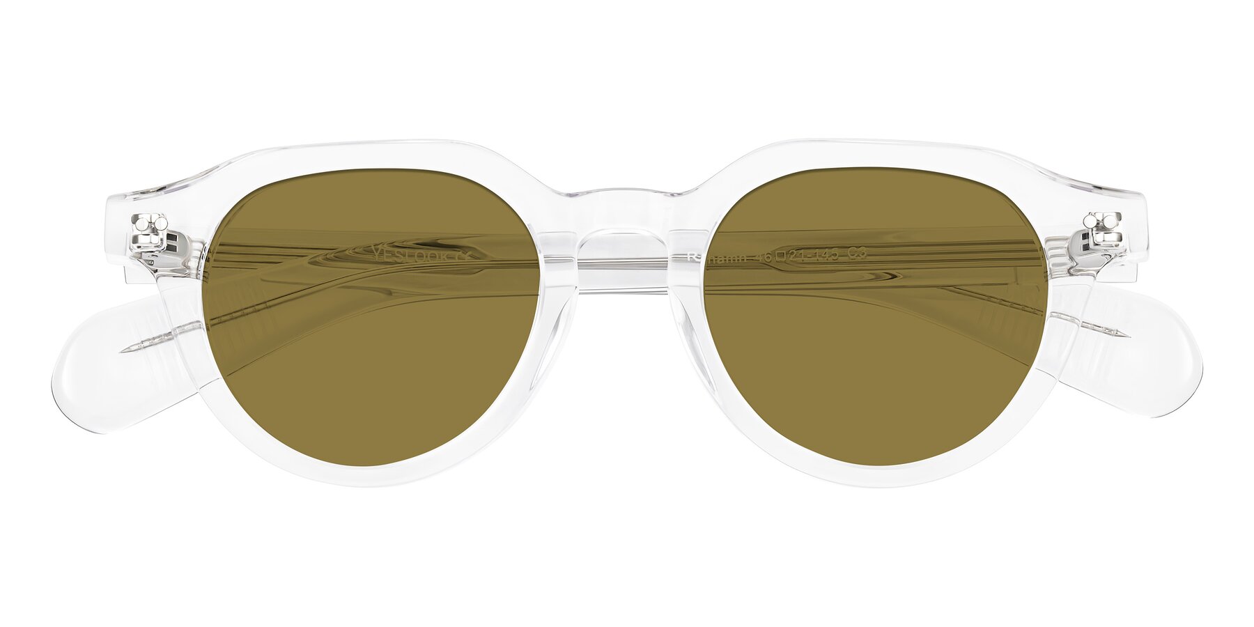 Folded Front of Rohamn in Clear with Brown Polarized Lenses