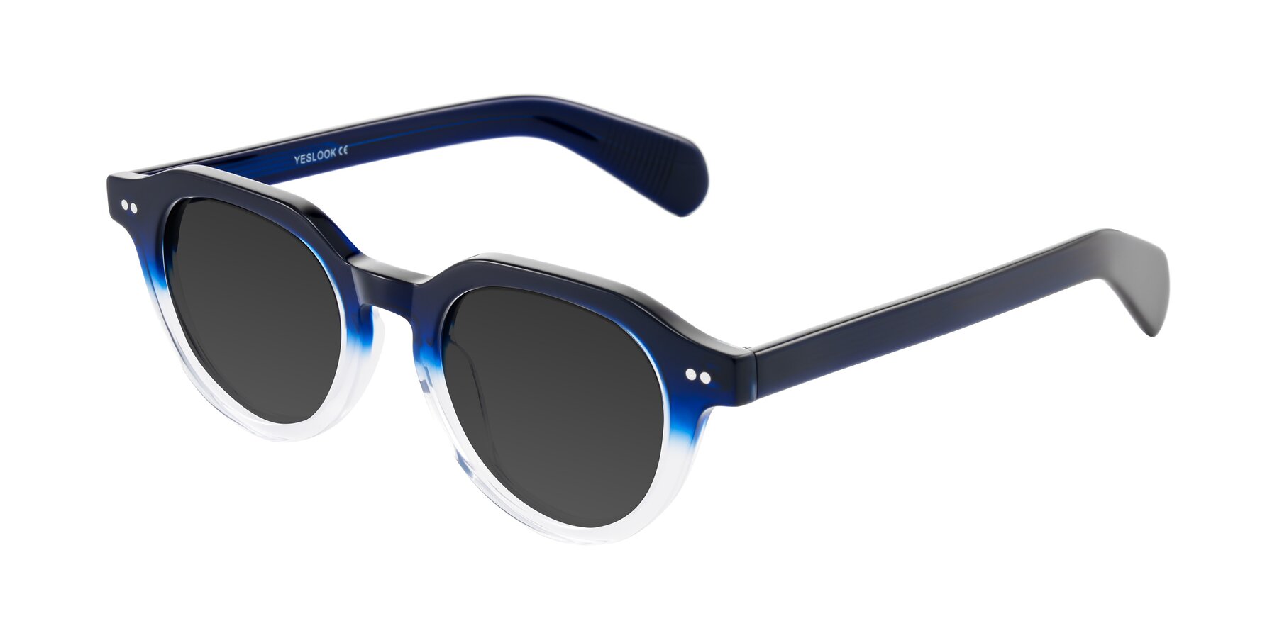 Angle of Rohamn in Navy Blue/Clear with Gray Tinted Lenses