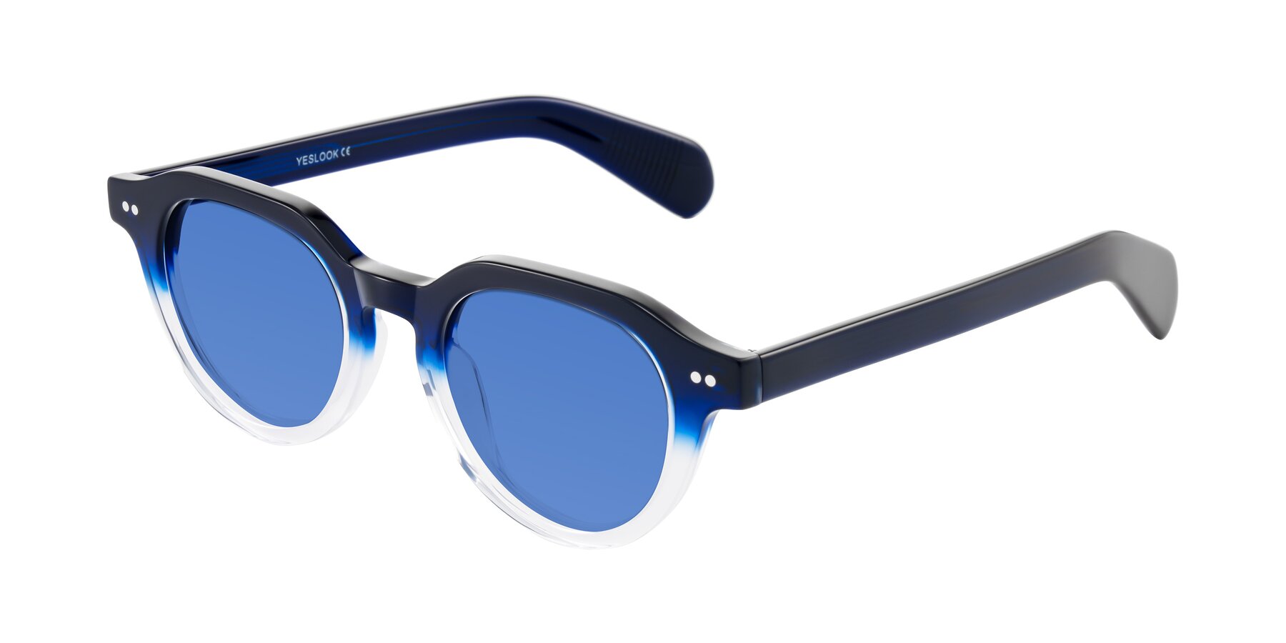 Angle of Rohamn in Navy Blue/Clear with Blue Tinted Lenses
