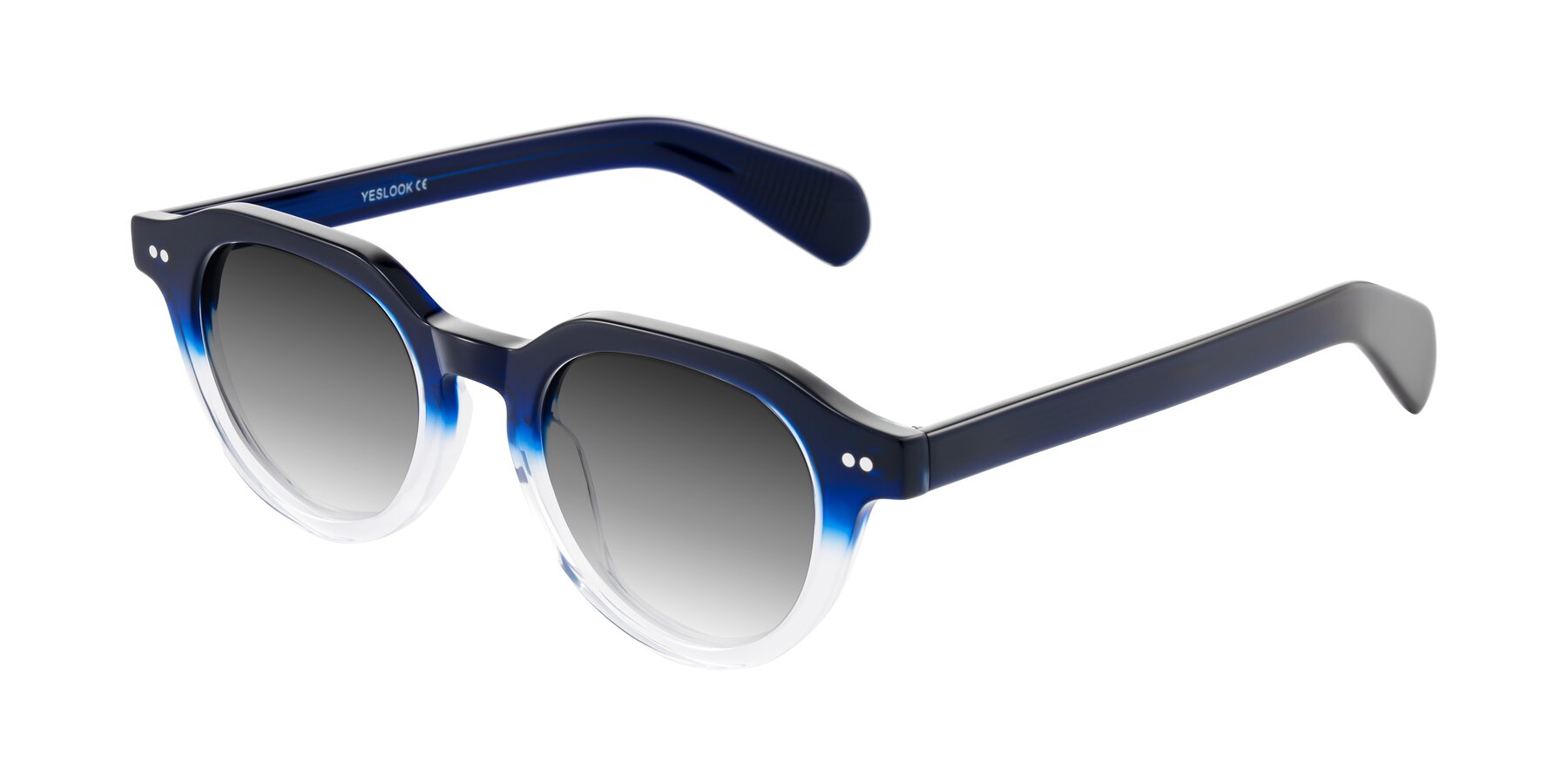 Angle of Rohamn in Navy Blue/Clear with Gray Gradient Lenses