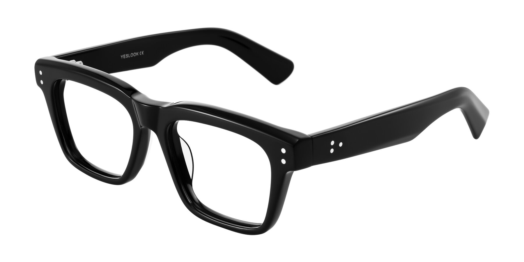Angle of Paisley in Black with Clear Blue Light Blocking Lenses