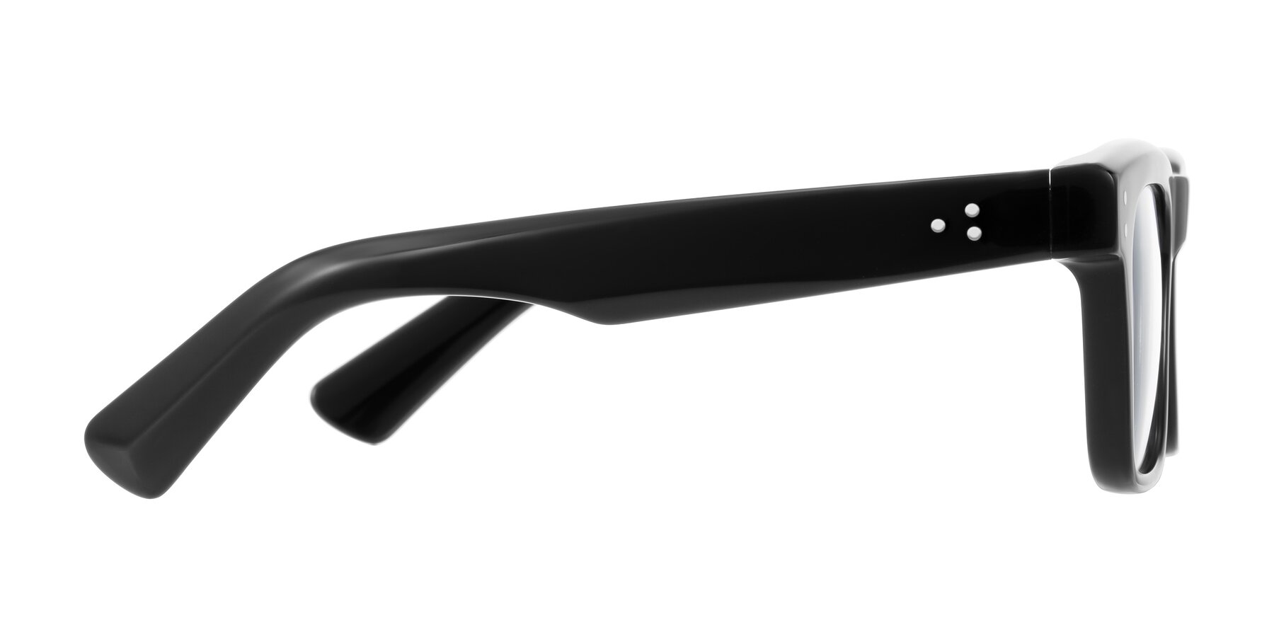 Side of Paisley in Black with Clear Blue Light Blocking Lenses