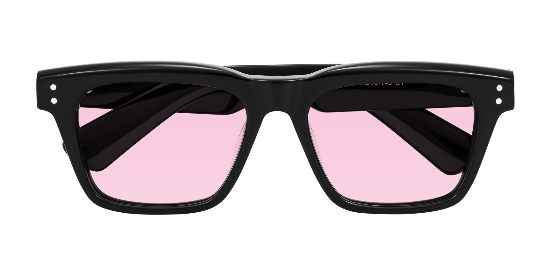 Folded Front of Paisley in Black with Light Pink Tinted Lenses