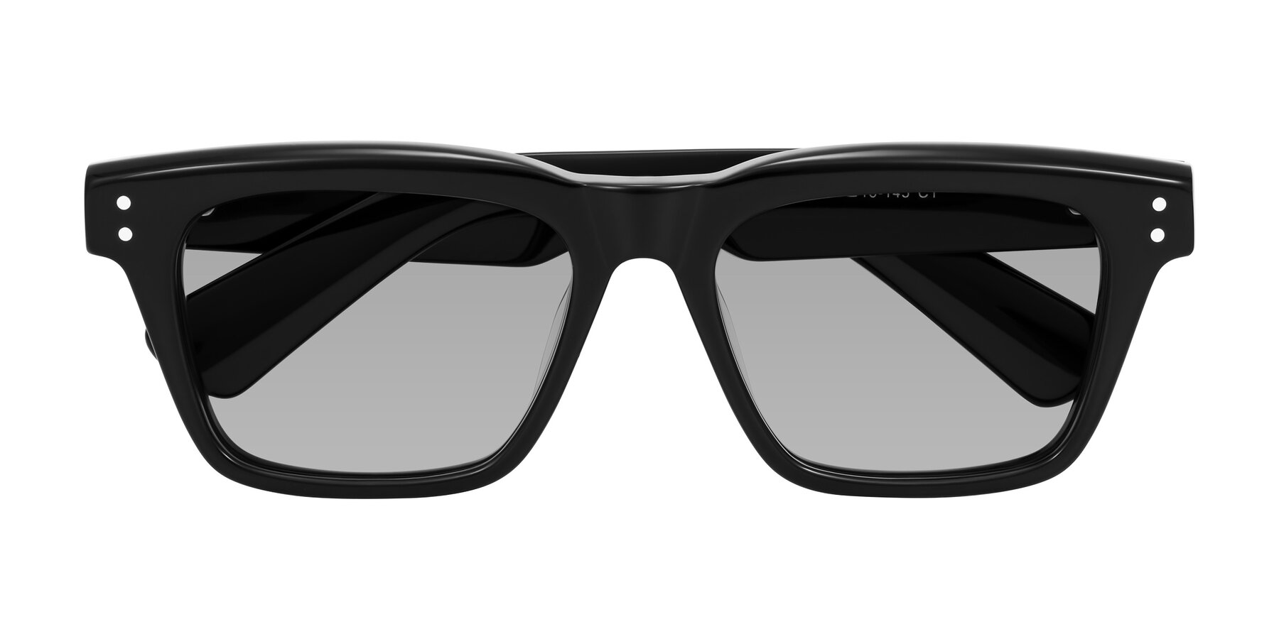 Folded Front of Paisley in Black with Light Gray Tinted Lenses