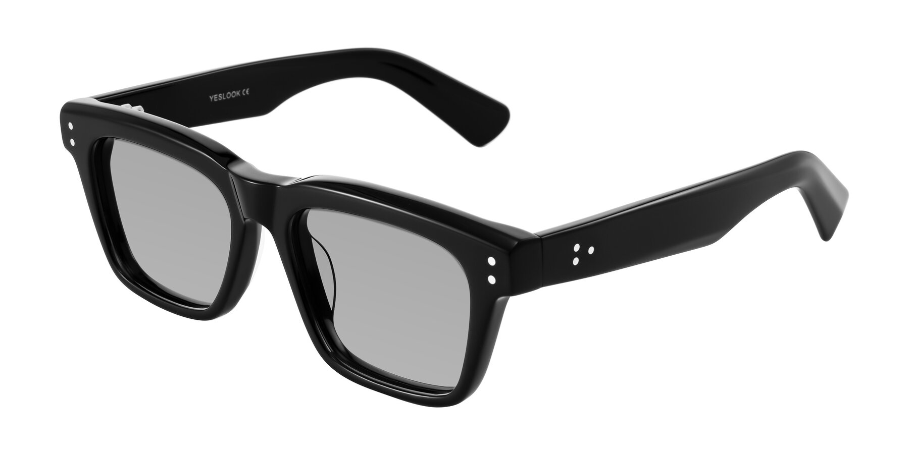 Angle of Paisley in Black with Light Gray Tinted Lenses