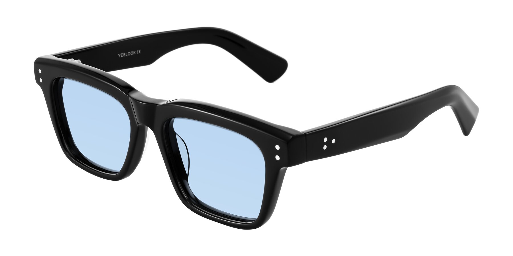 Angle of Paisley in Black with Light Blue Tinted Lenses