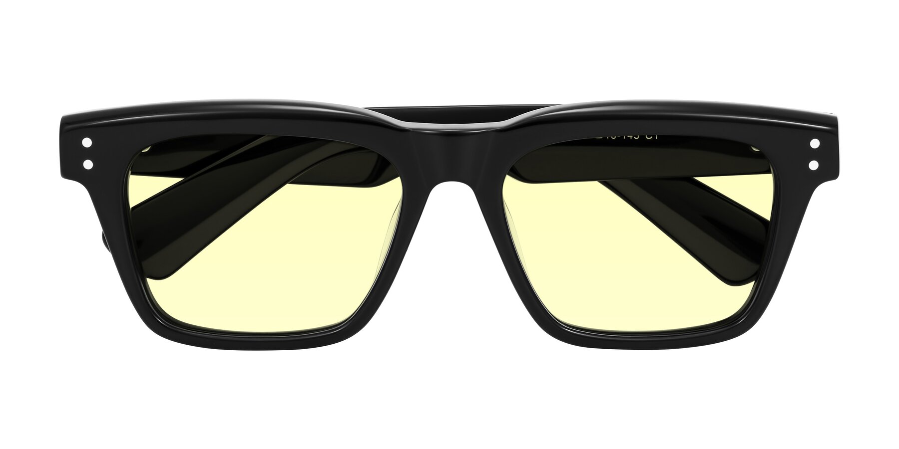 Folded Front of Paisley in Black with Light Yellow Tinted Lenses