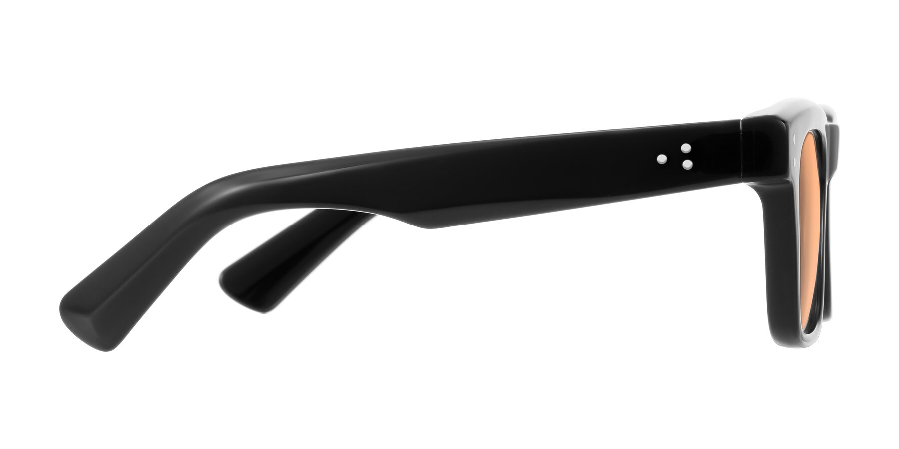Side of Paisley in Black with Light Orange Tinted Lenses