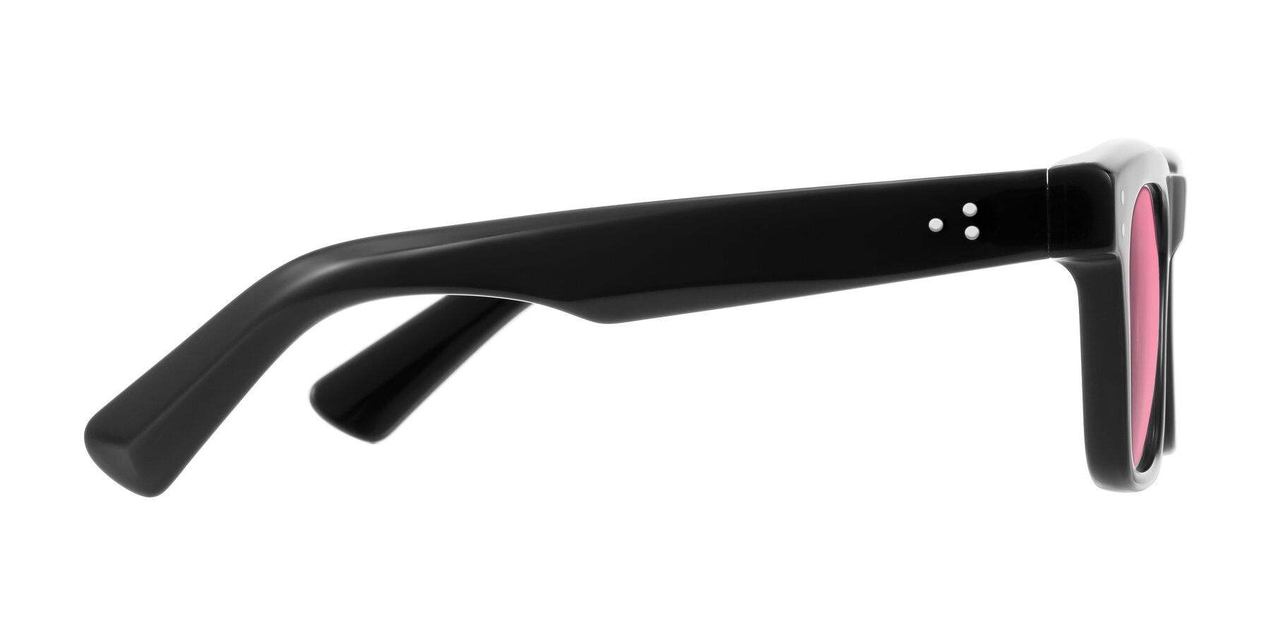 Side of Paisley in Black with Pink Tinted Lenses