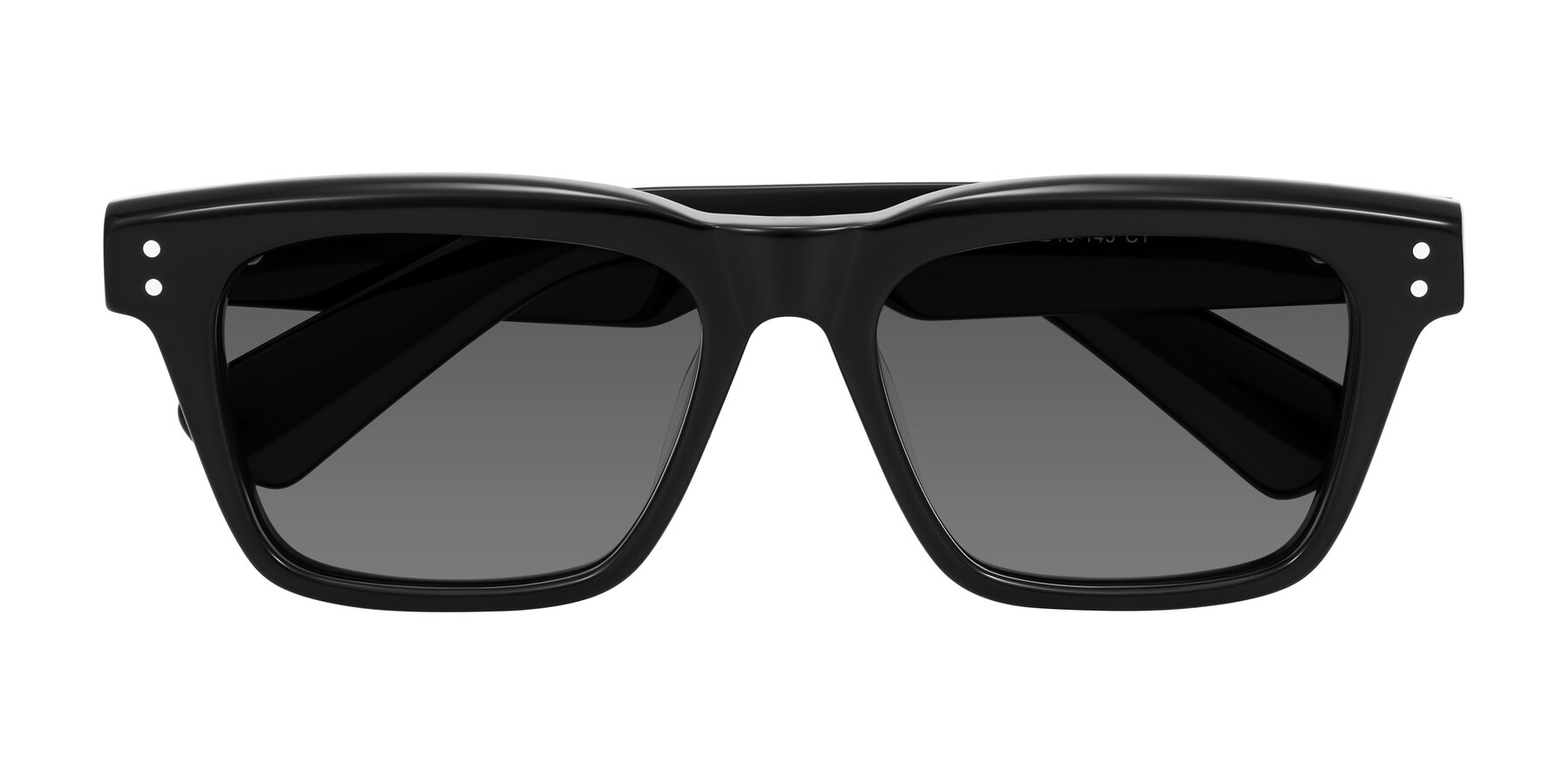 Folded Front of Paisley in Black with Medium Gray Tinted Lenses