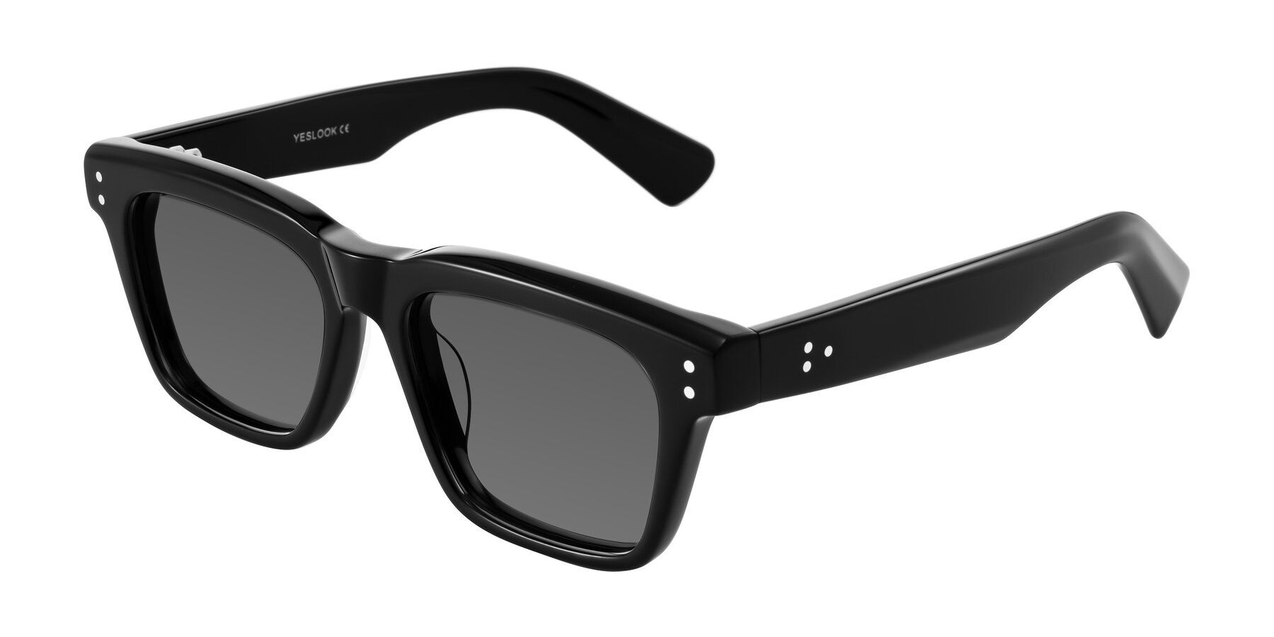 Angle of Paisley in Black with Medium Gray Tinted Lenses