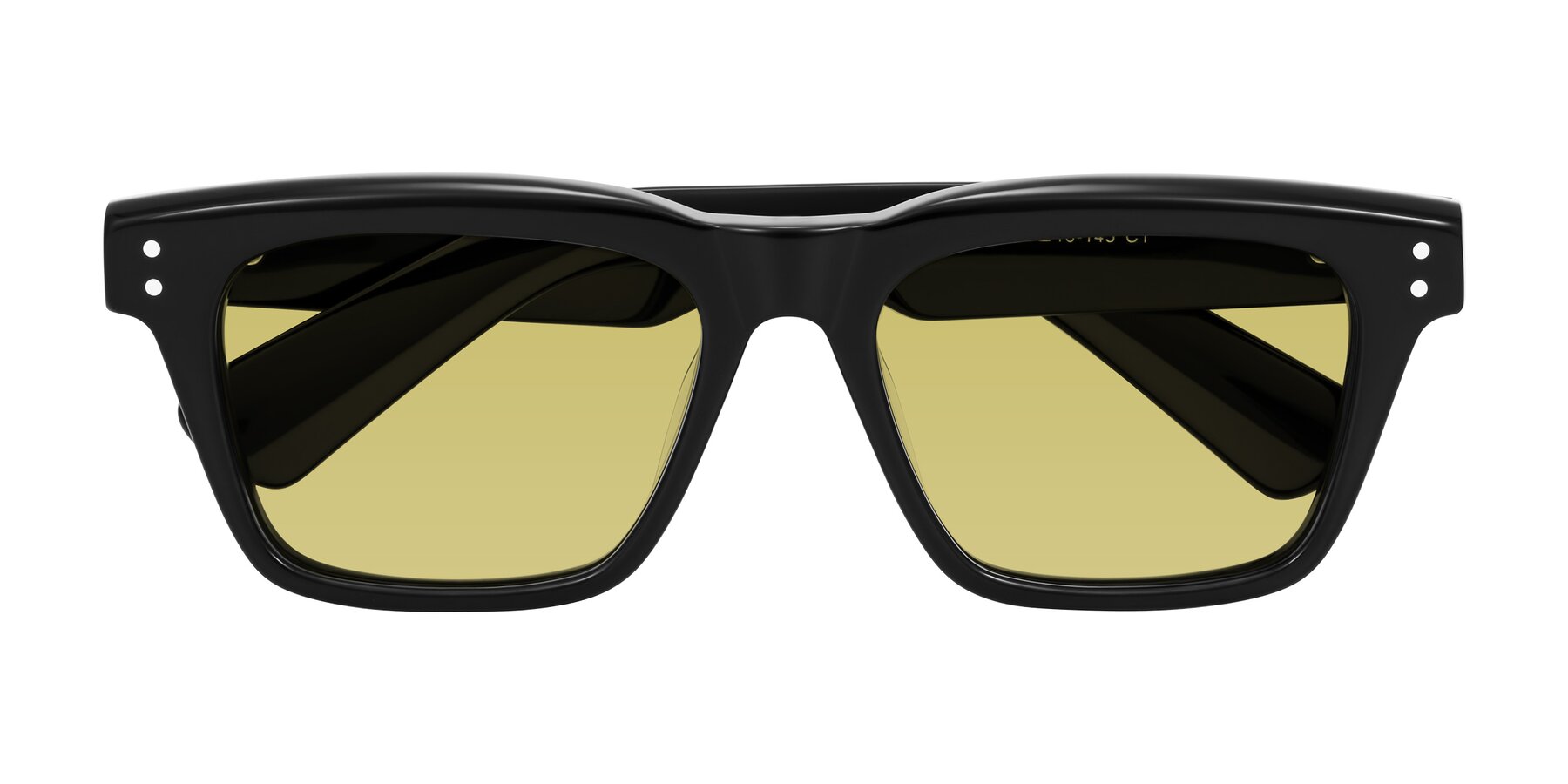 Folded Front of Paisley in Black with Medium Champagne Tinted Lenses