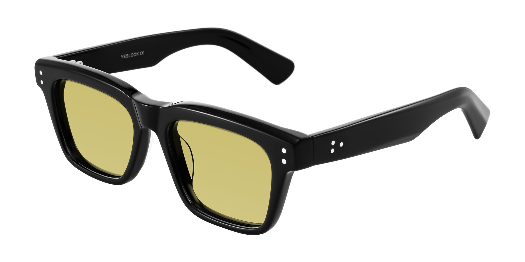 Angle of Paisley in Black with Medium Champagne Tinted Lenses