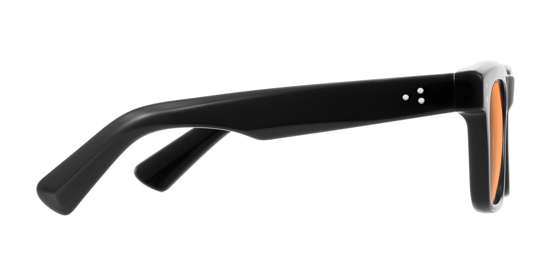 Side of Paisley in Black with Medium Orange Tinted Lenses