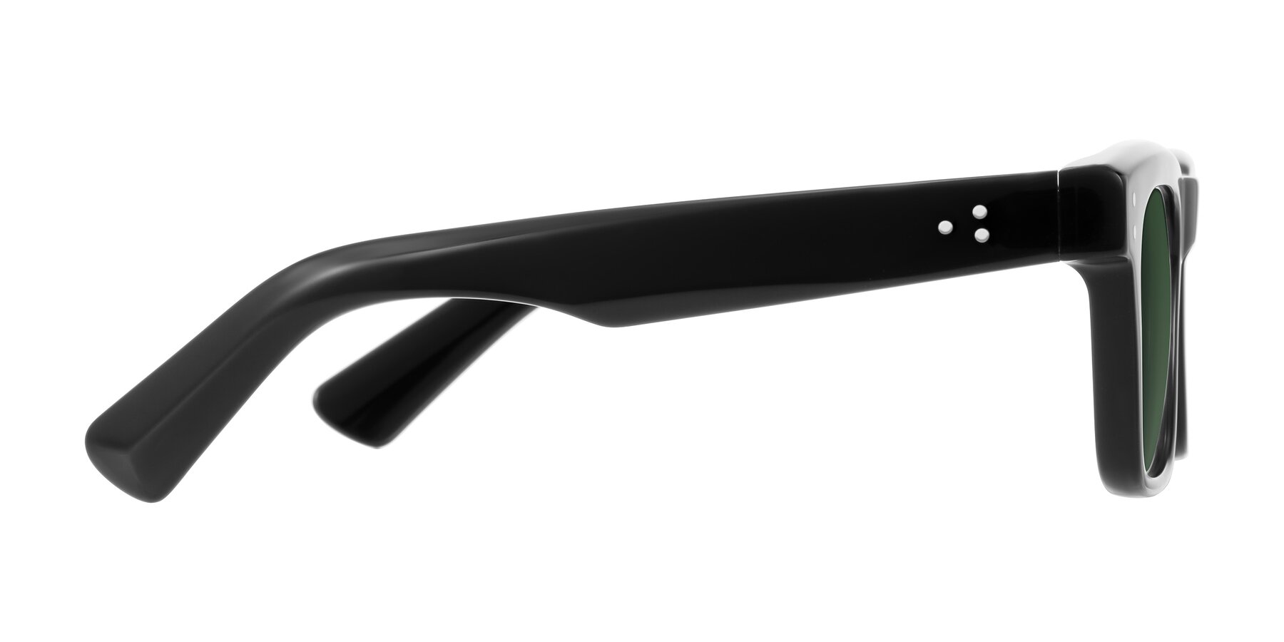 Side of Paisley in Black with Green Tinted Lenses