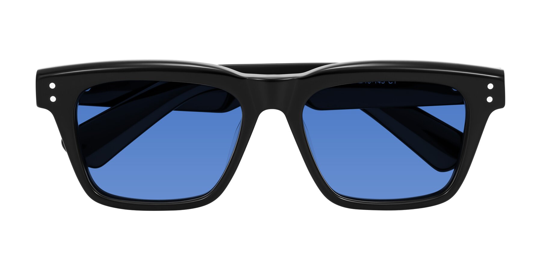 Folded Front of Paisley in Black with Blue Tinted Lenses