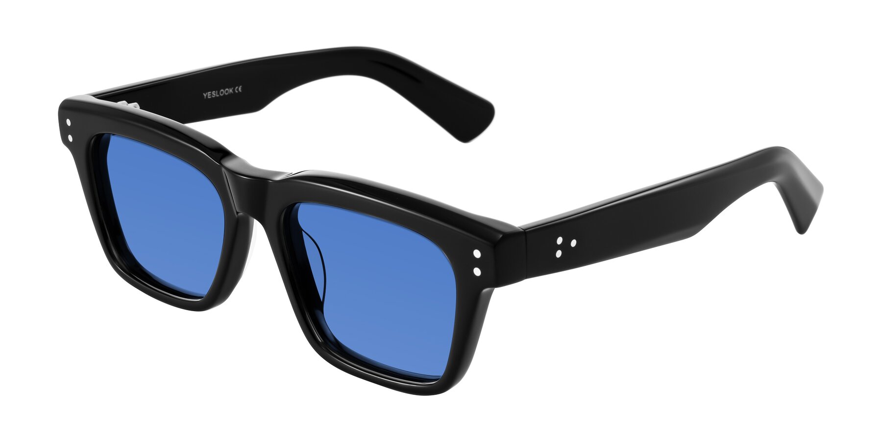 Angle of Paisley in Black with Blue Tinted Lenses
