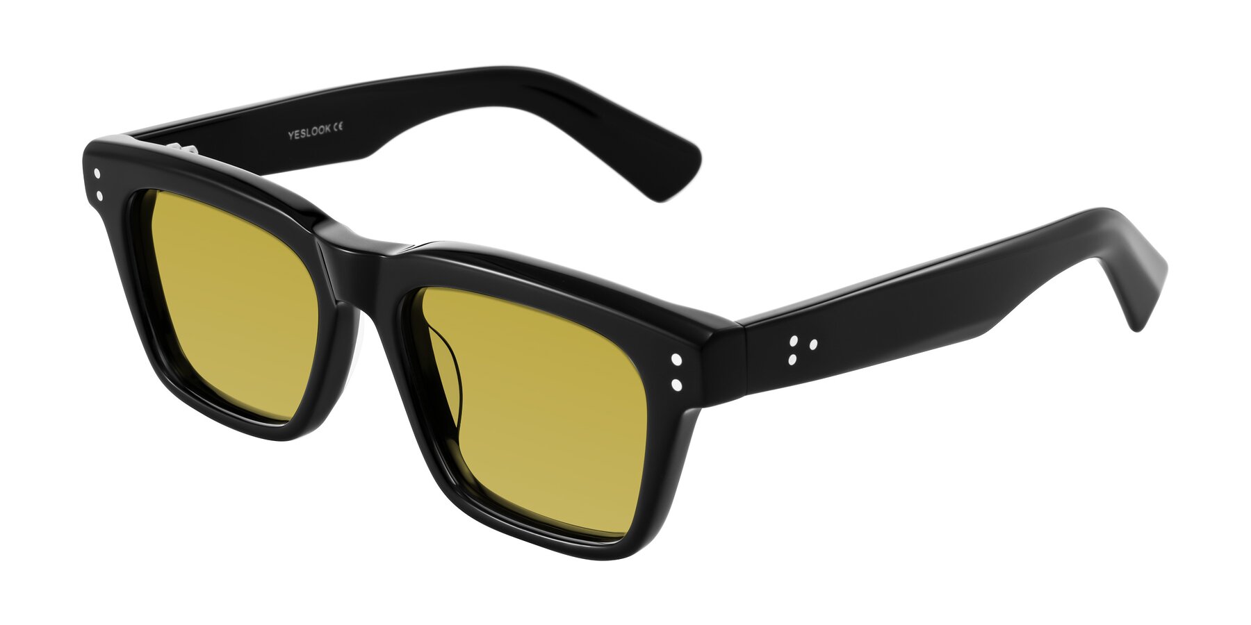 Angle of Paisley in Black with Champagne Tinted Lenses