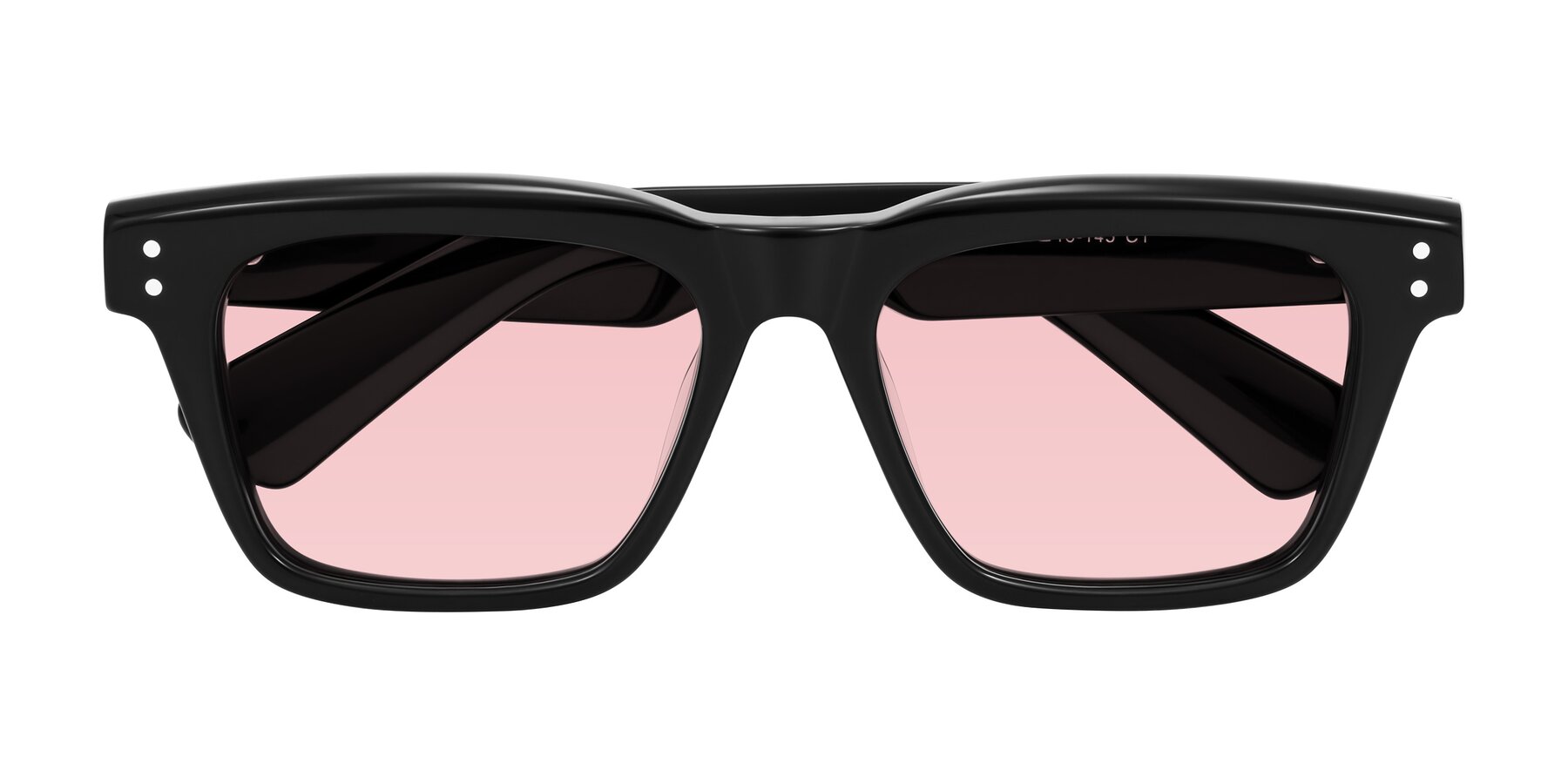 Folded Front of Paisley in Black with Light Garnet Tinted Lenses