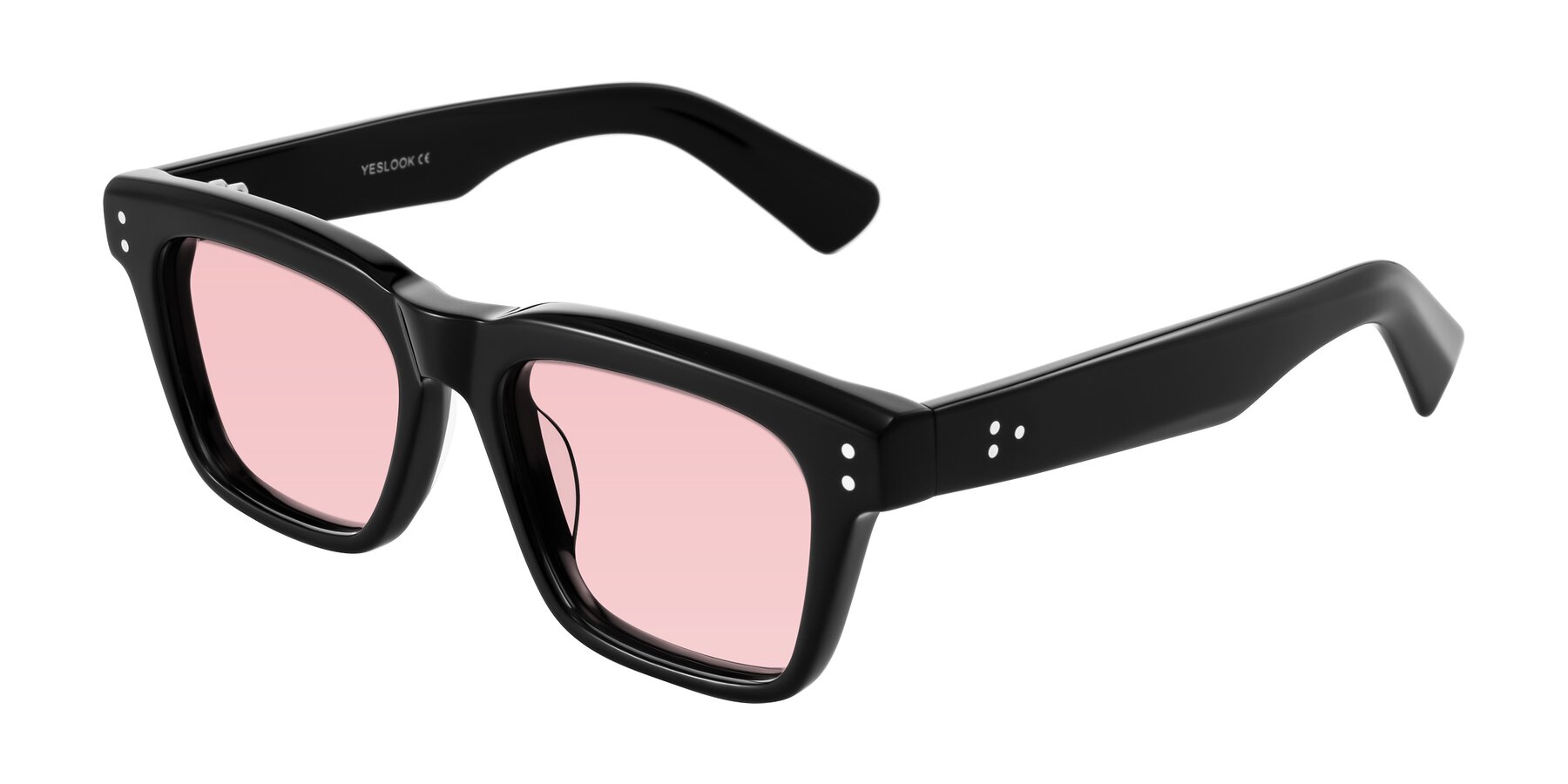 Angle of Paisley in Black with Light Garnet Tinted Lenses