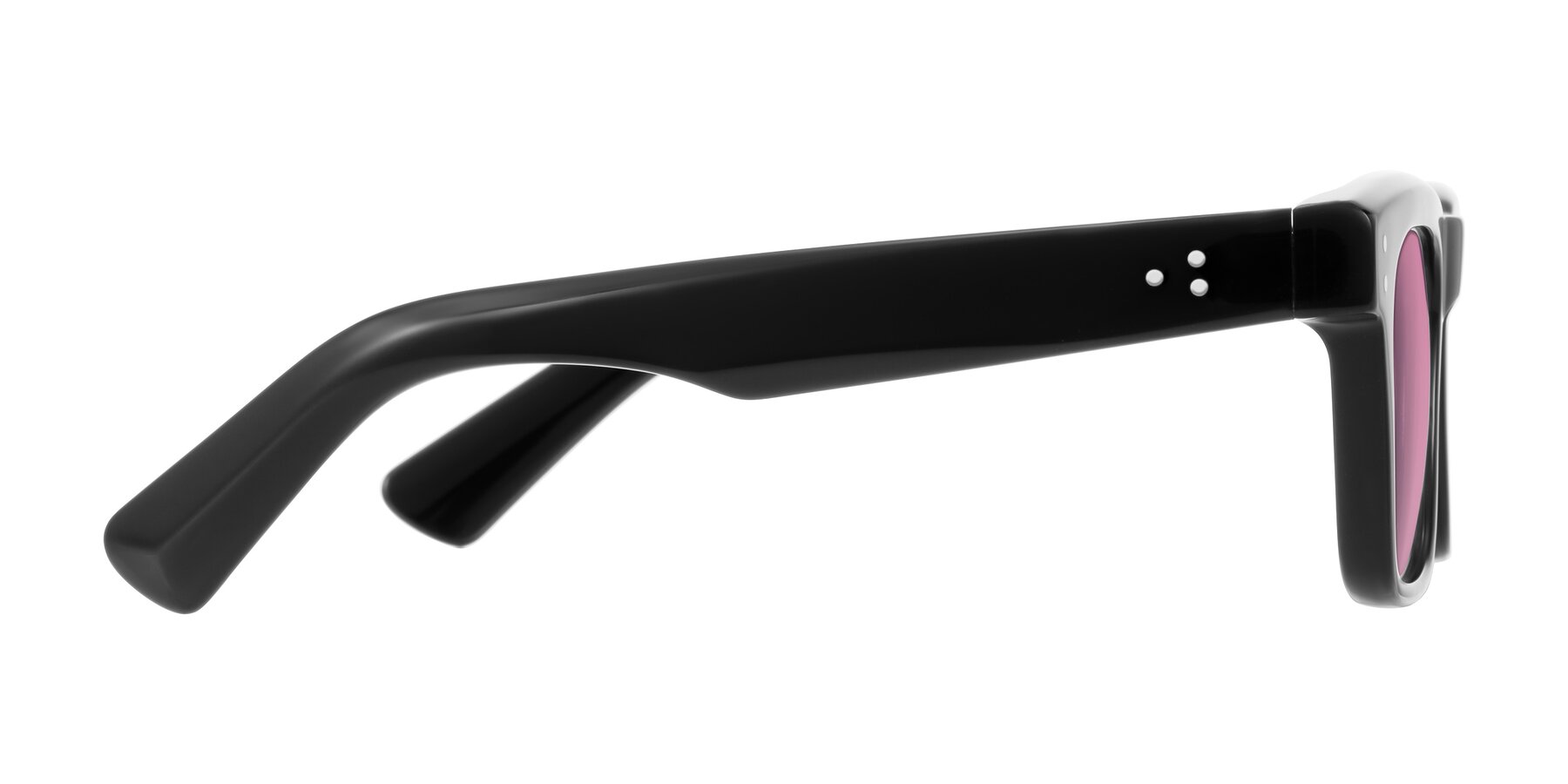 Side of Paisley in Black with Medium Wine Tinted Lenses