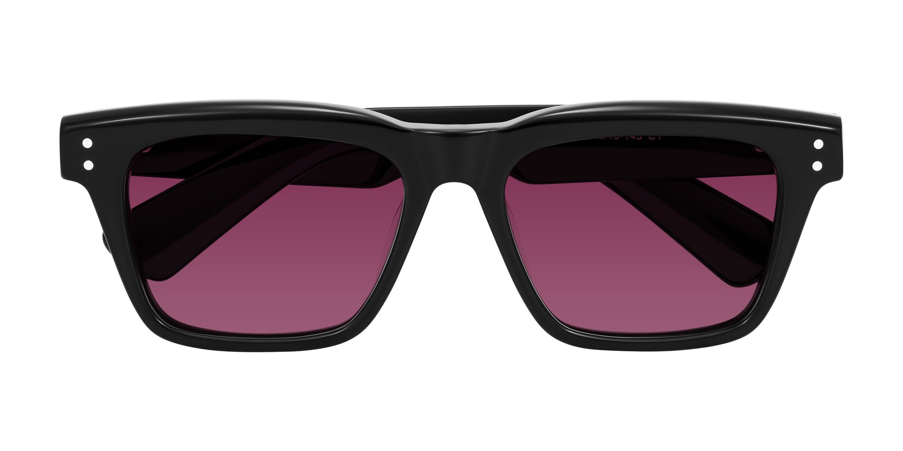 Folded Front of Paisley in Black with Wine Tinted Lenses