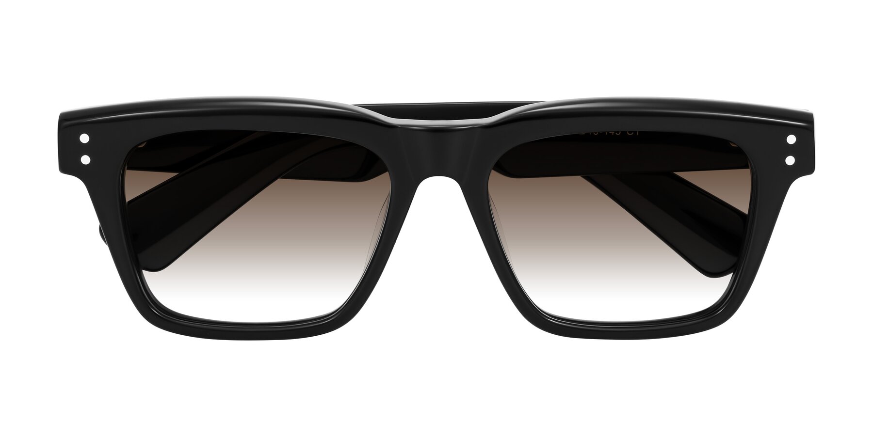 Folded Front of Paisley in Black with Brown Gradient Lenses