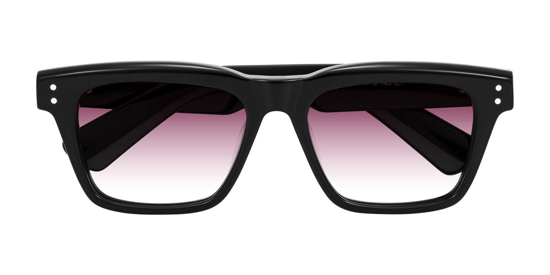 Folded Front of Paisley in Black with Wine Gradient Lenses