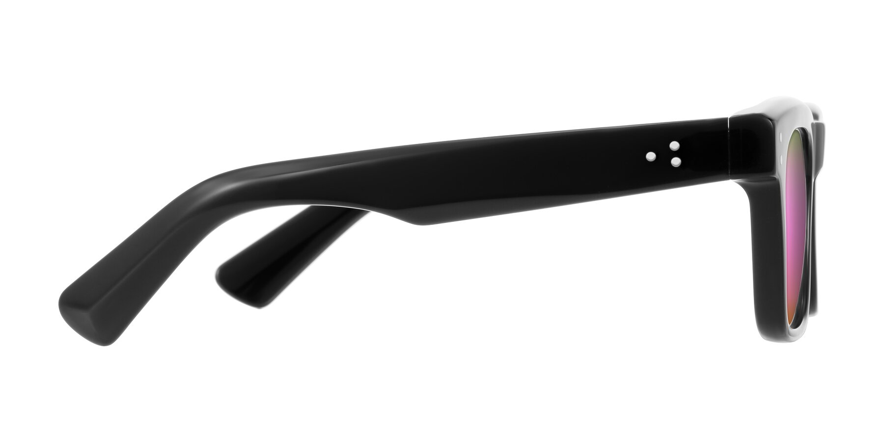 Side of Paisley in Black with Pink Mirrored Lenses
