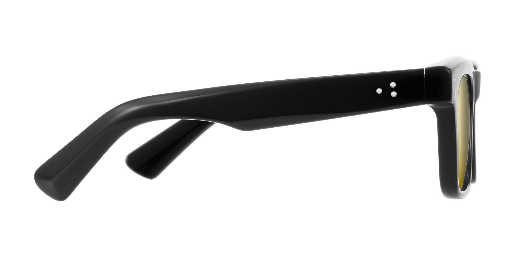 Side of Paisley in Black with Gold Mirrored Lenses