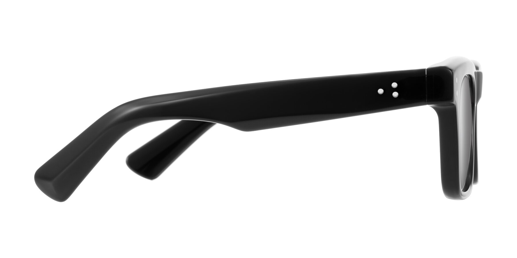 Side of Paisley in Black with Silver Mirrored Lenses