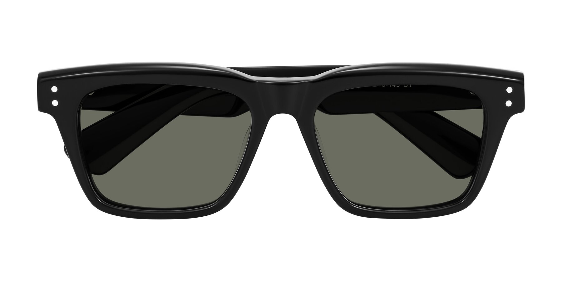 Folded Front of Paisley in Black with Gray Polarized Lenses