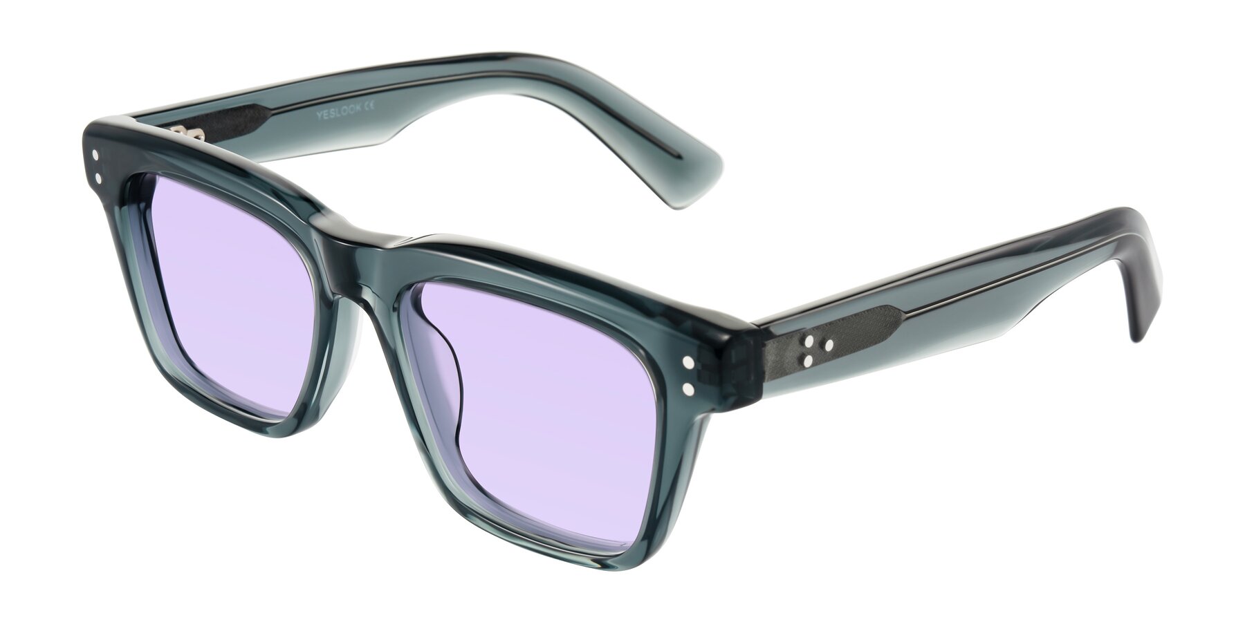Angle of Paisley in Translucent Gray with Light Purple Tinted Lenses