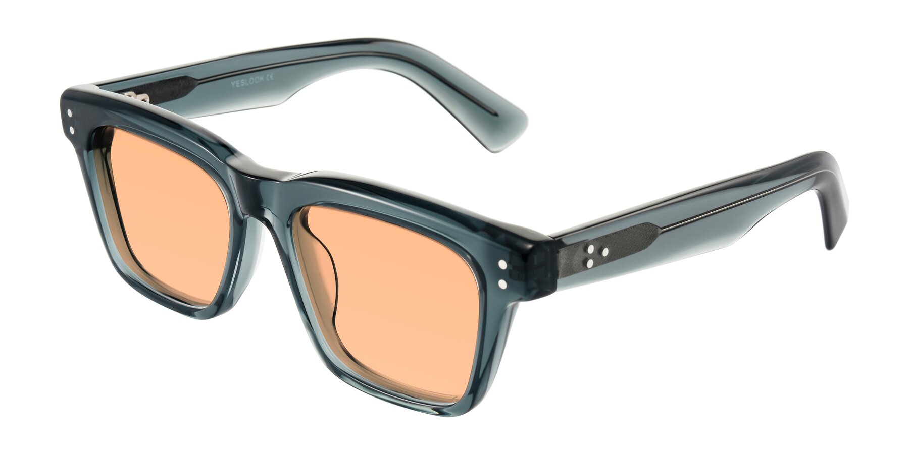 Angle of Paisley in Translucent Gray with Light Orange Tinted Lenses