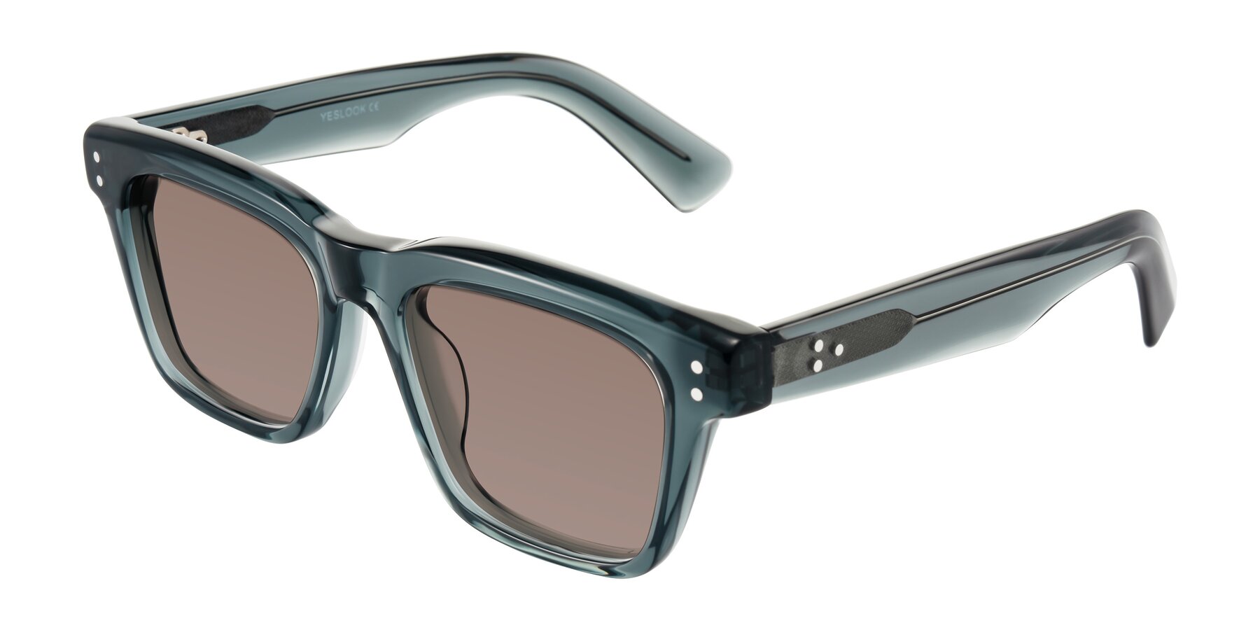 Angle of Paisley in Translucent Gray with Medium Brown Tinted Lenses
