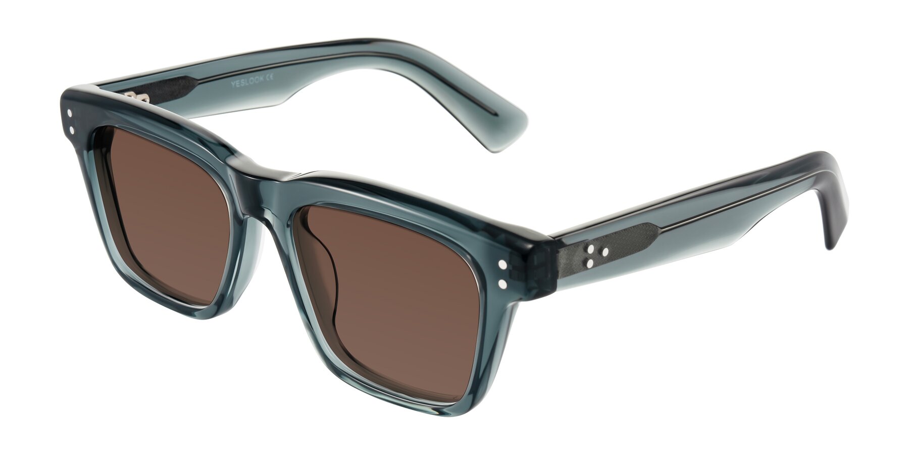 Angle of Paisley in Translucent Gray with Brown Tinted Lenses