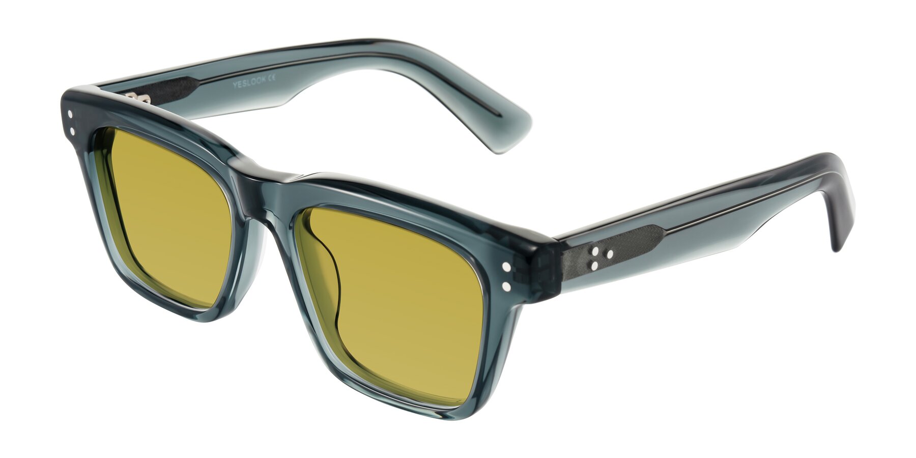 Angle of Paisley in Translucent Gray with Champagne Tinted Lenses