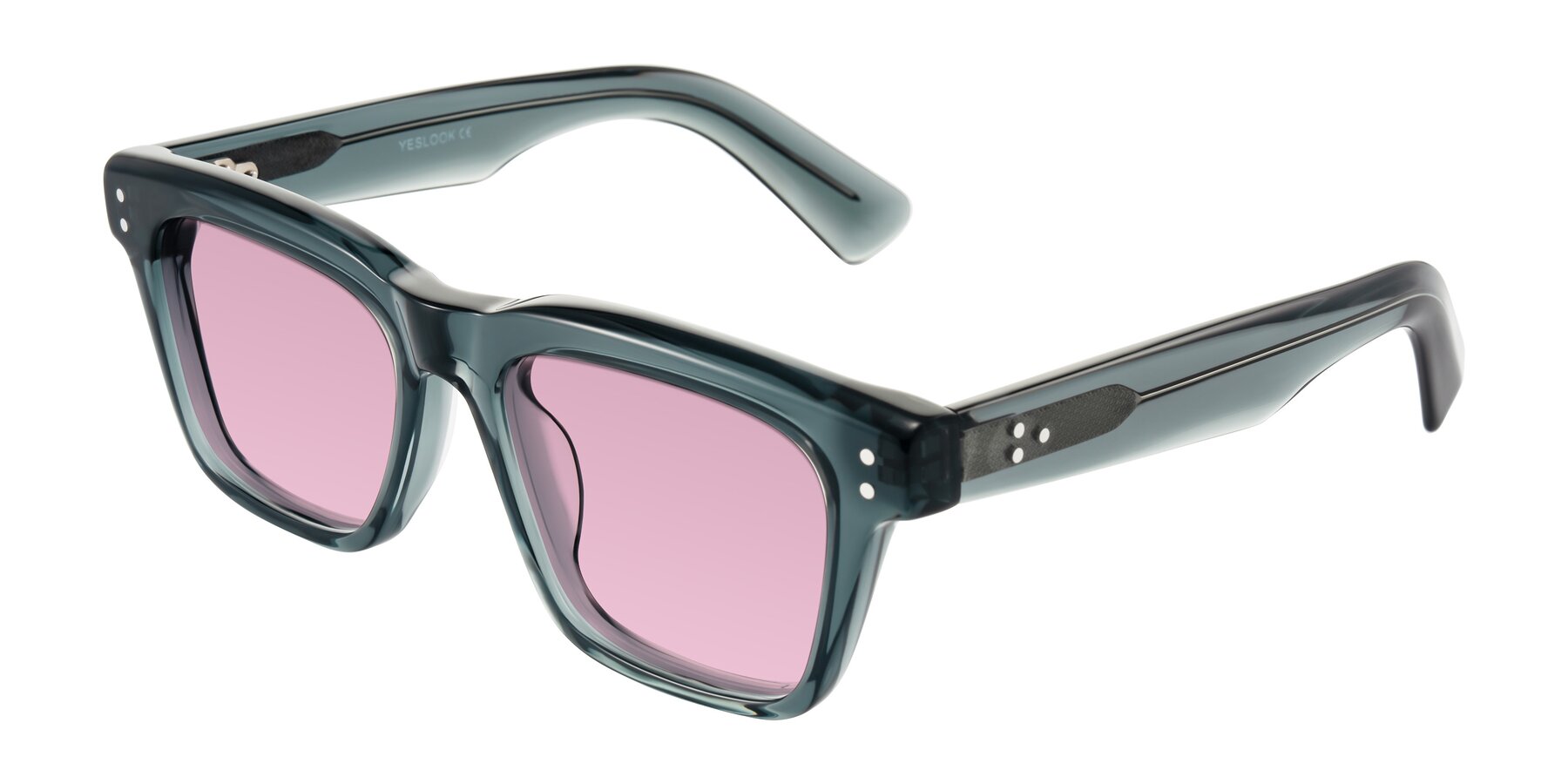 Angle of Paisley in Translucent Gray with Light Wine Tinted Lenses