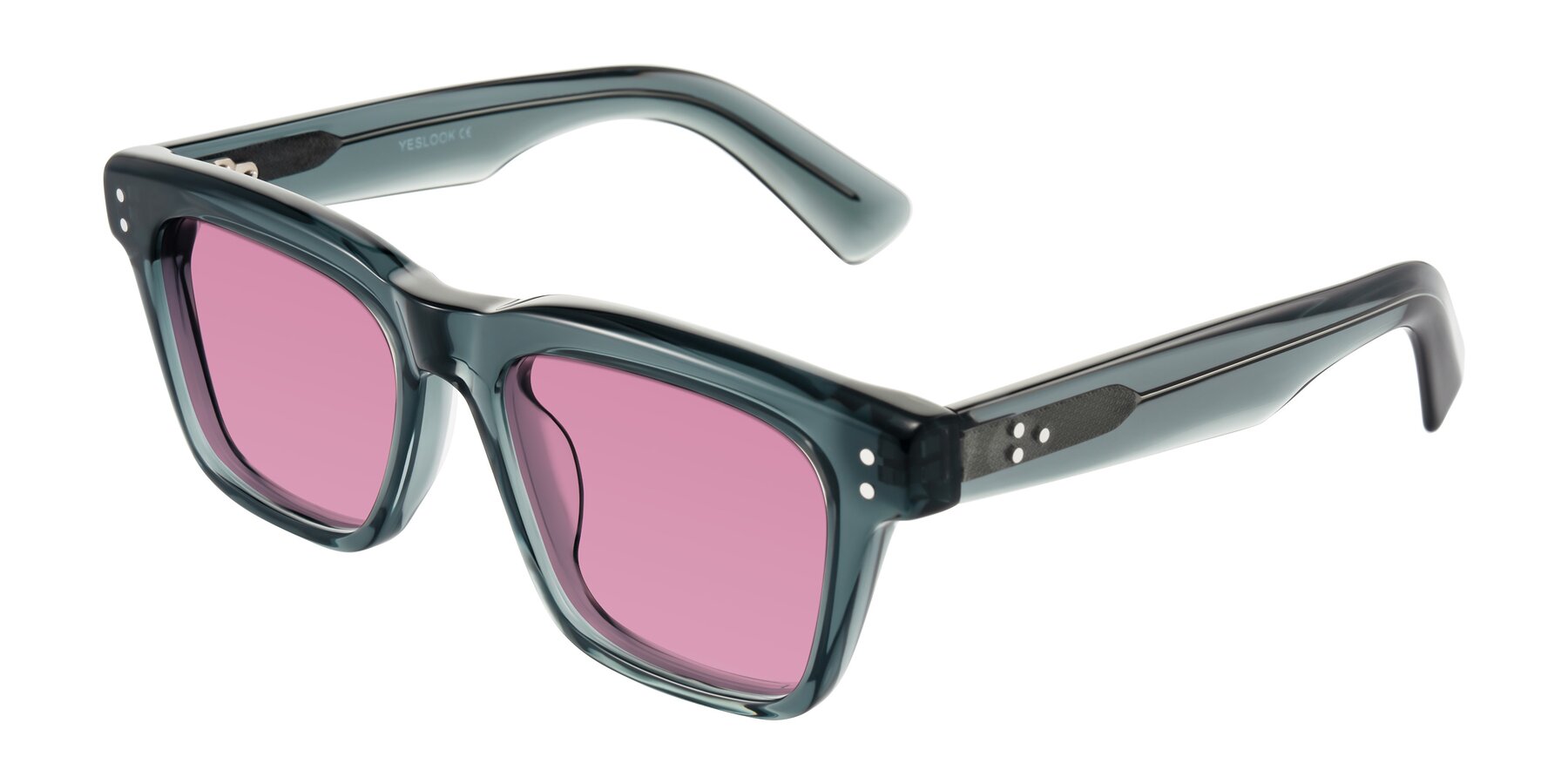 Angle of Paisley in Translucent Gray with Medium Wine Tinted Lenses