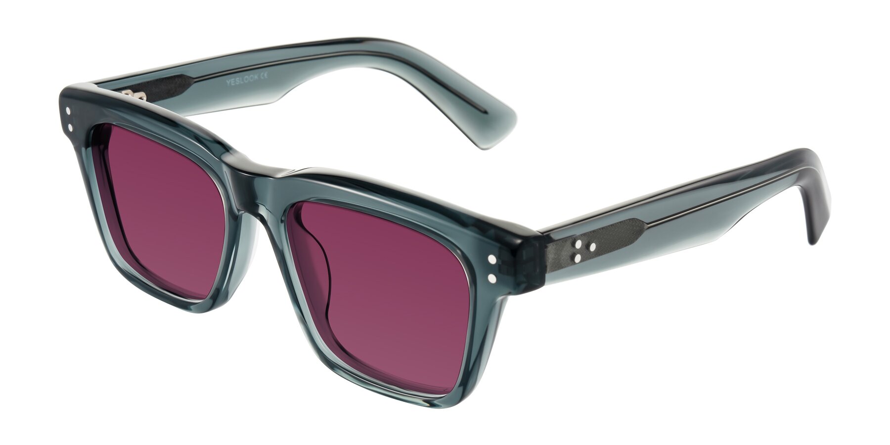 Angle of Paisley in Translucent Gray with Wine Tinted Lenses