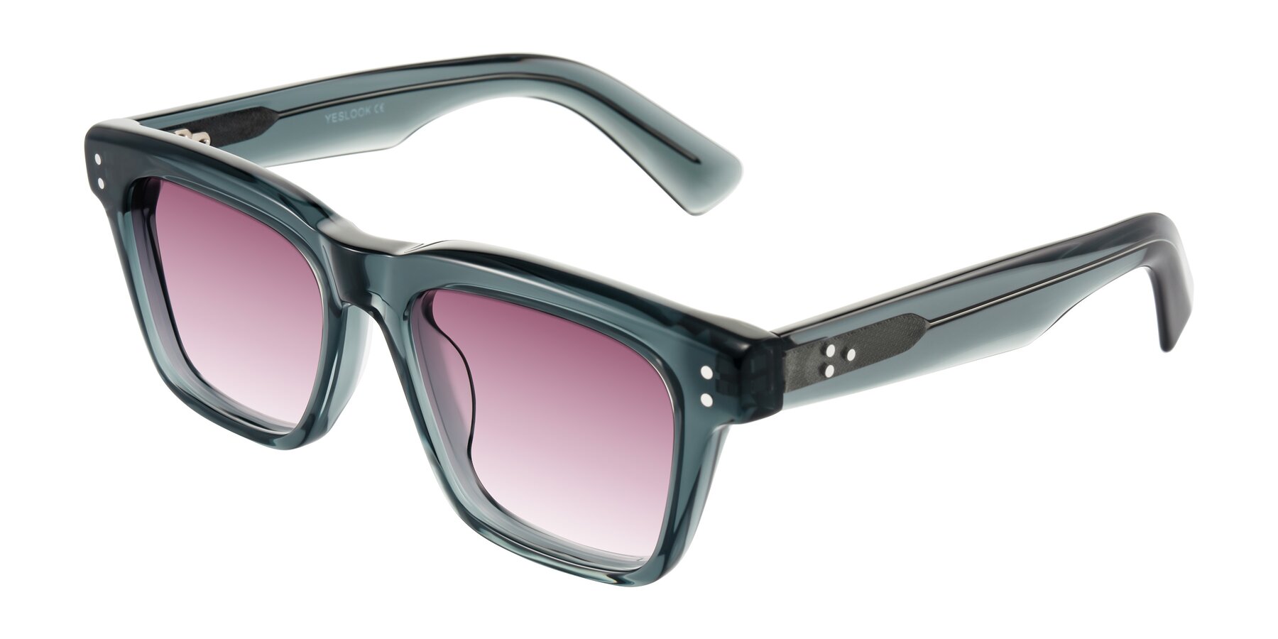 Angle of Paisley in Translucent Gray with Wine Gradient Lenses