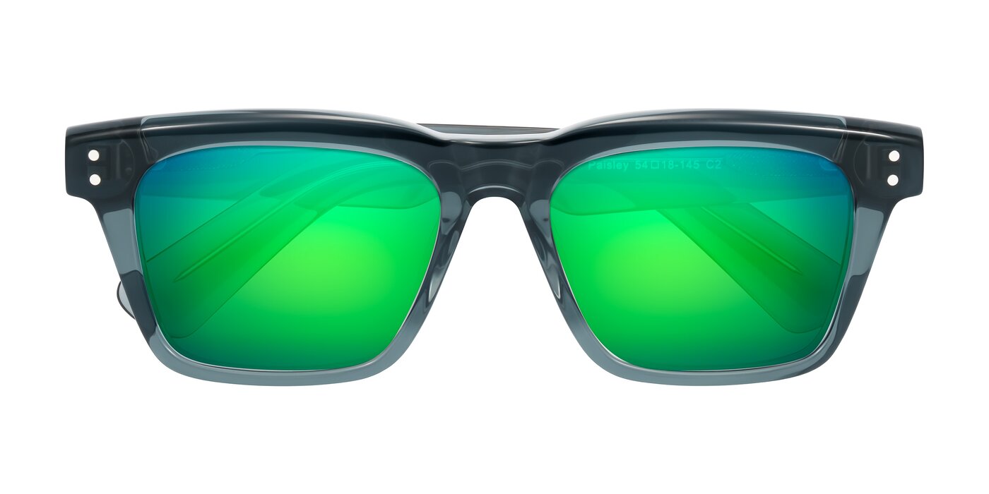 Paisley - Translucent Gray Flash Mirrored Sunglasses